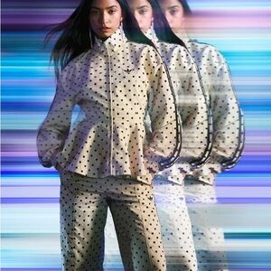 ASOS x Adidas Polka Dot Peplum Track Jacket - NWT